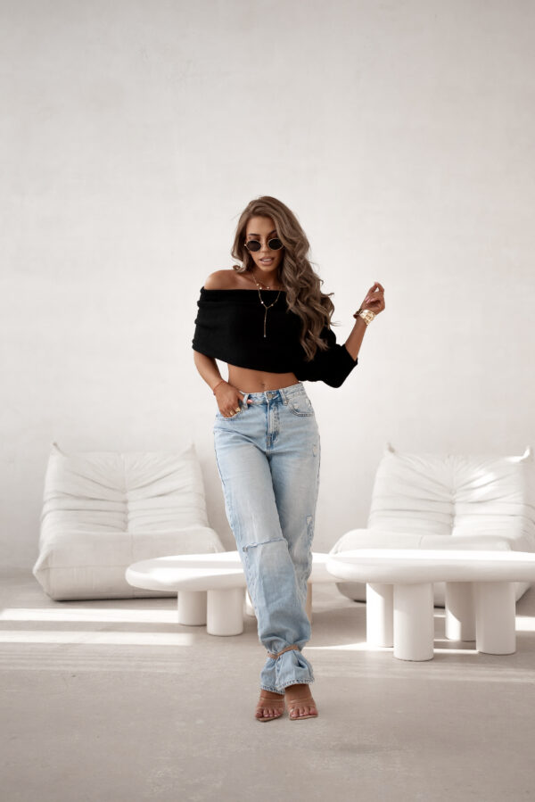 sweter Fluffy - czerń