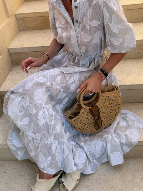 sukienka Emilie - kwiat mięta ecru