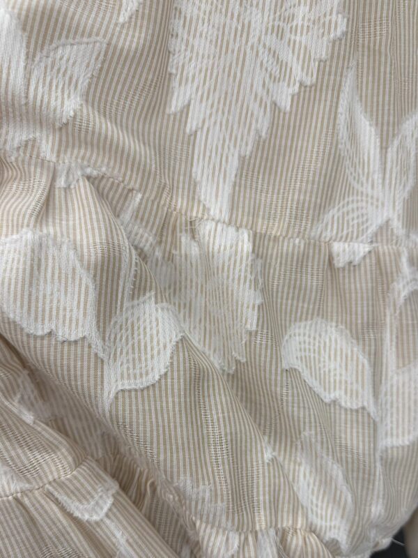 sukienka Emilie - haft kwiat beż ecru