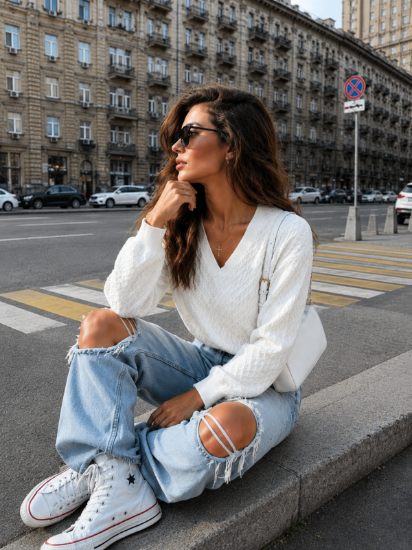 sweter Honey - ecru