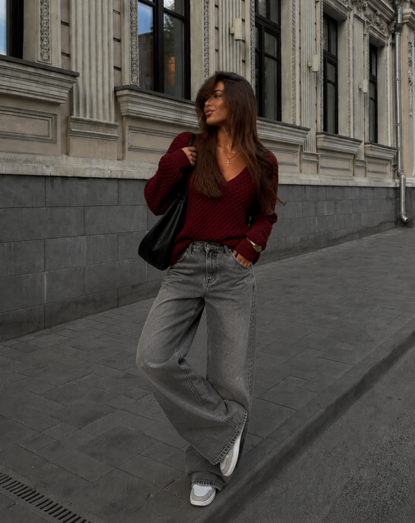 sweter Honey - bordo