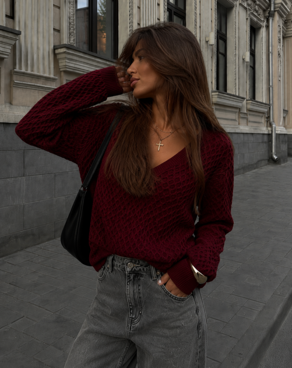 sweter Honey - bordo