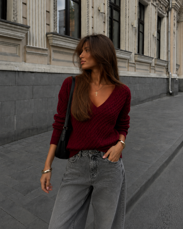 sweter Honey - bordo
