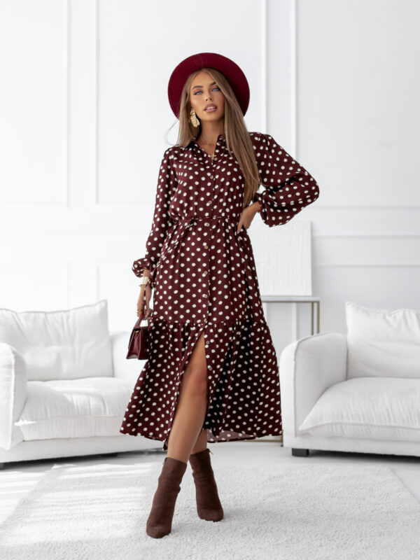 print grochy bordo ecru