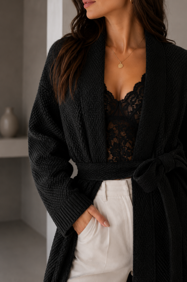 sweter Moss - czerń