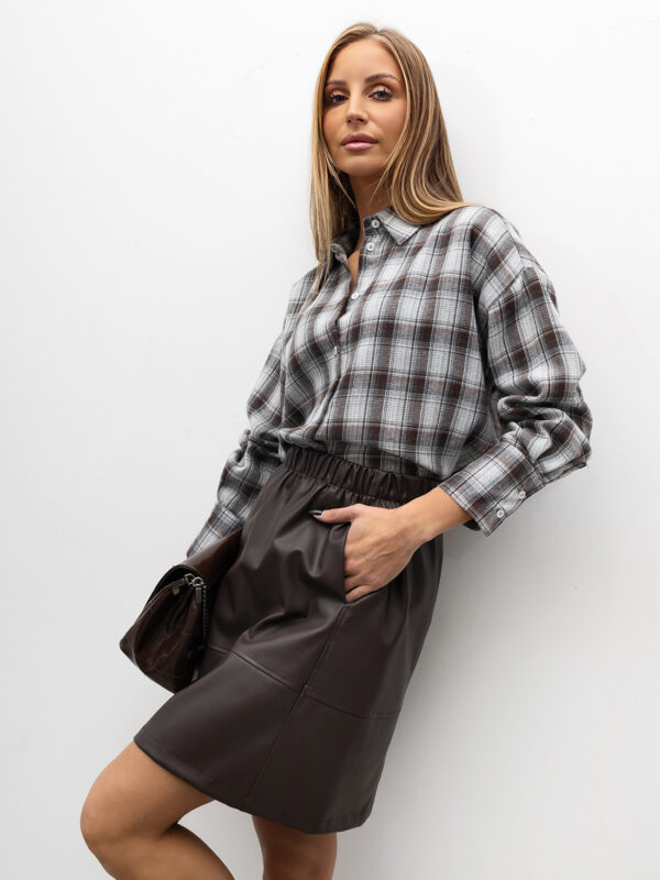 print kratka szarość brąz 2