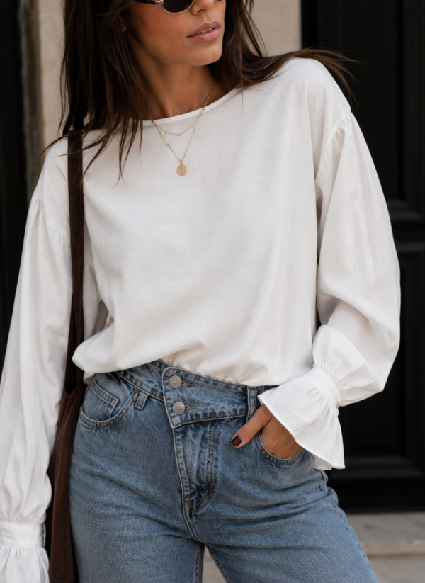 bluzka Lily - ecru - realizacja kolejnych zamówień po 17.08.2026 r.