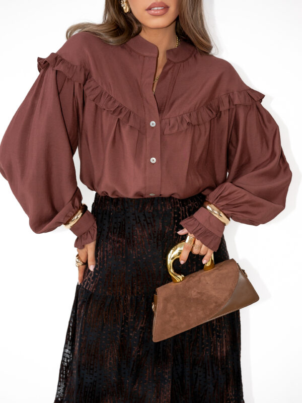 bluzka Flare - miedziany