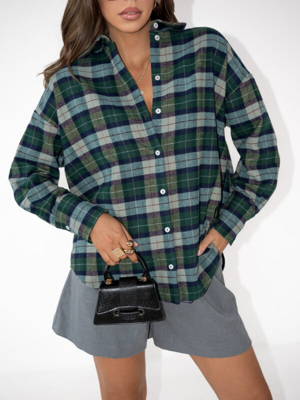 wzór kratka zieleń