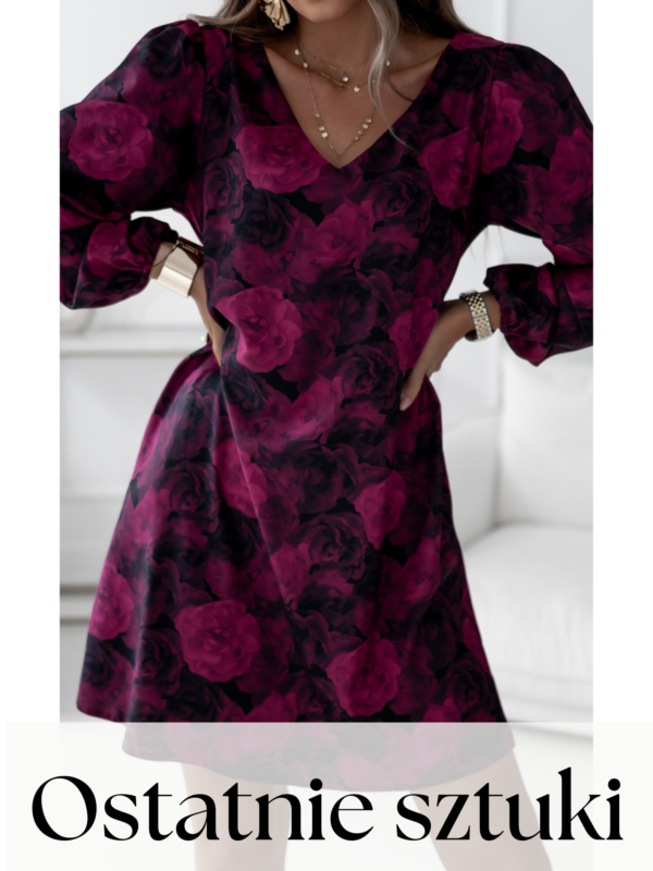 sukienka Alma - róże bordo
