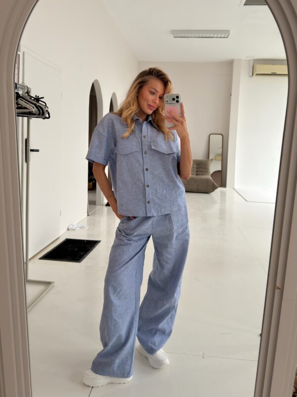 set Nava - niebieski gładki