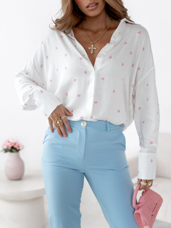 print serca ecru róż