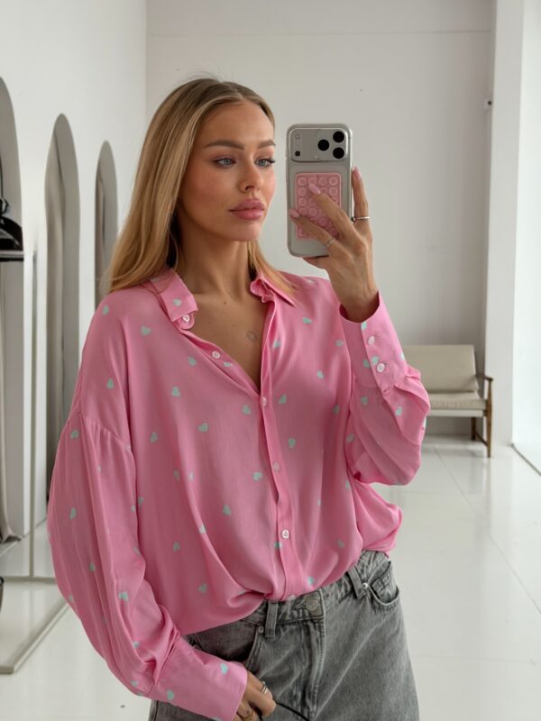 print serca - róż błękit