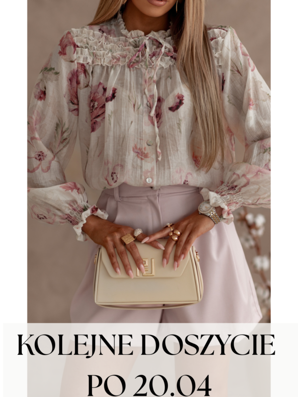 print róże jasny beż róż