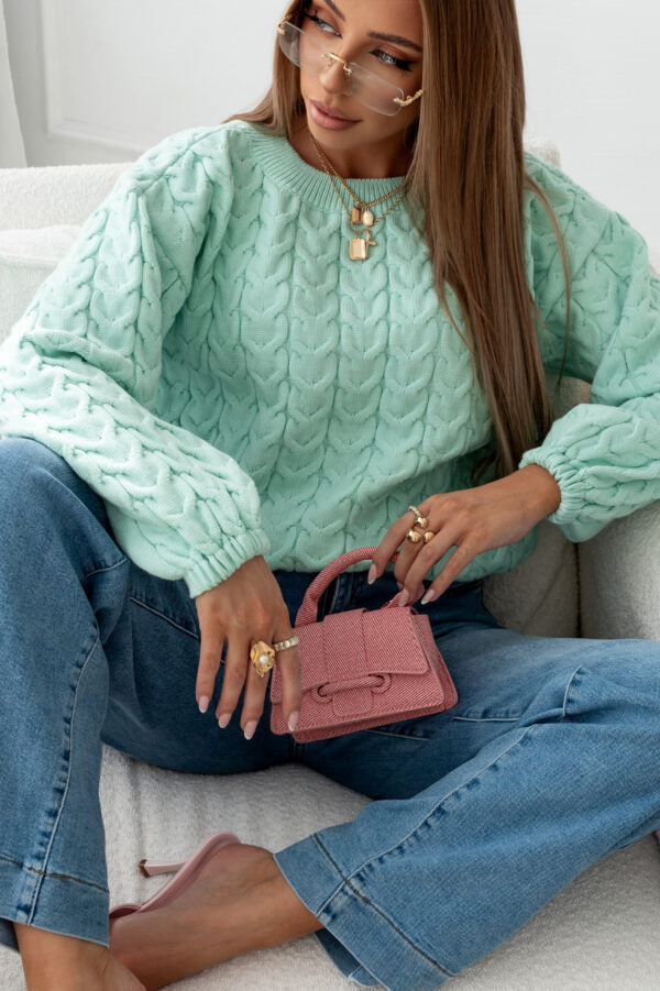 sweter Moody - mięta