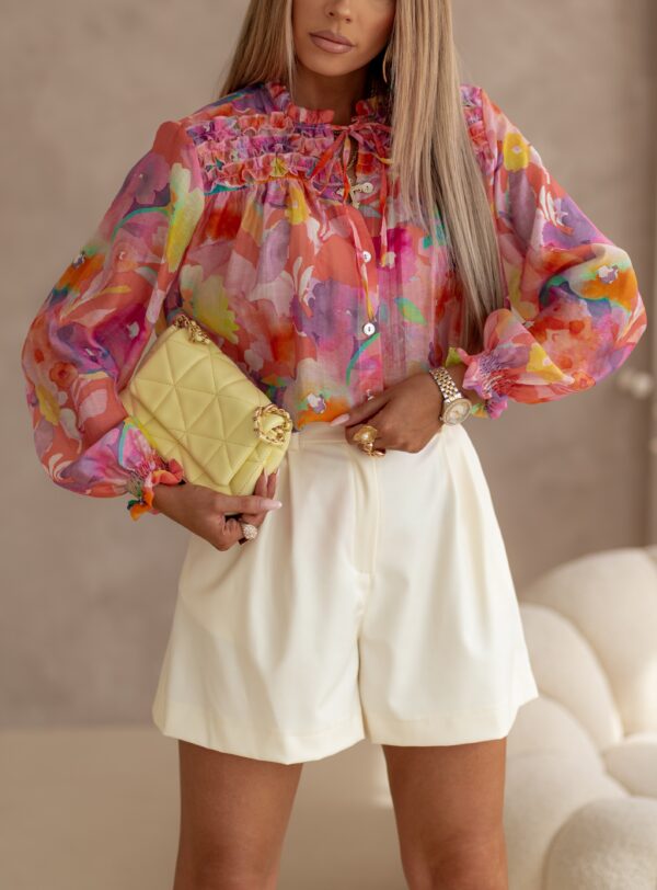 bluzka Celine - print kwiat multikolor