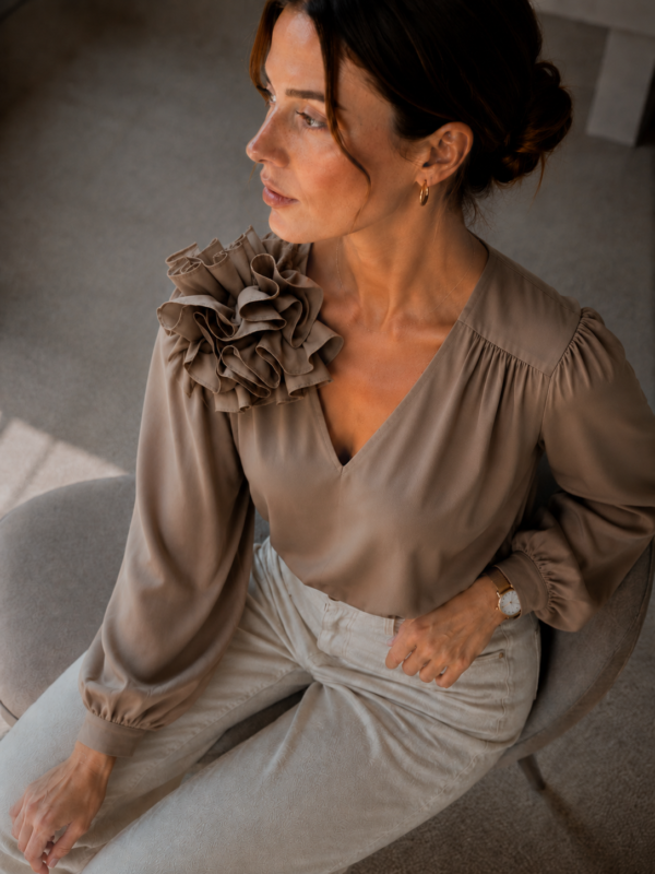 Bluzka Rose - ciemny beż