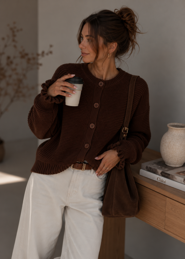 sweter Gini - czekolada