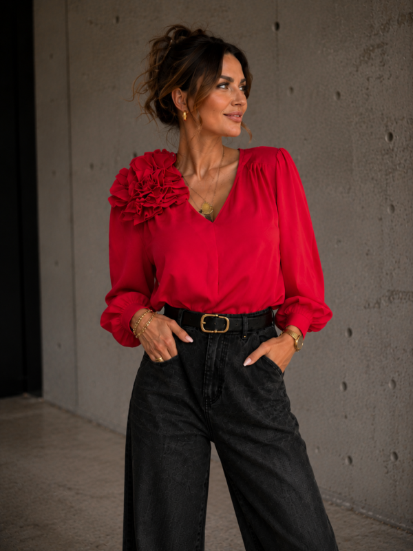 Bluzka Rose - czerwień
