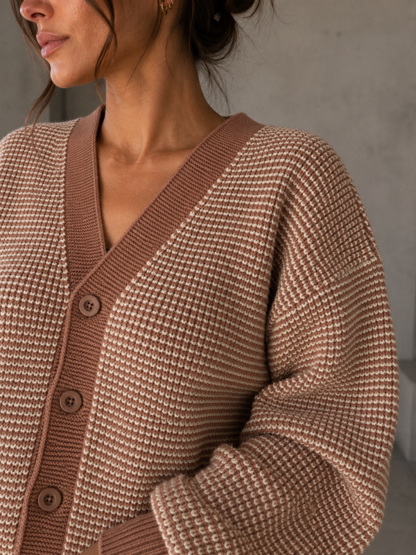 sweter Duet - camel ecru