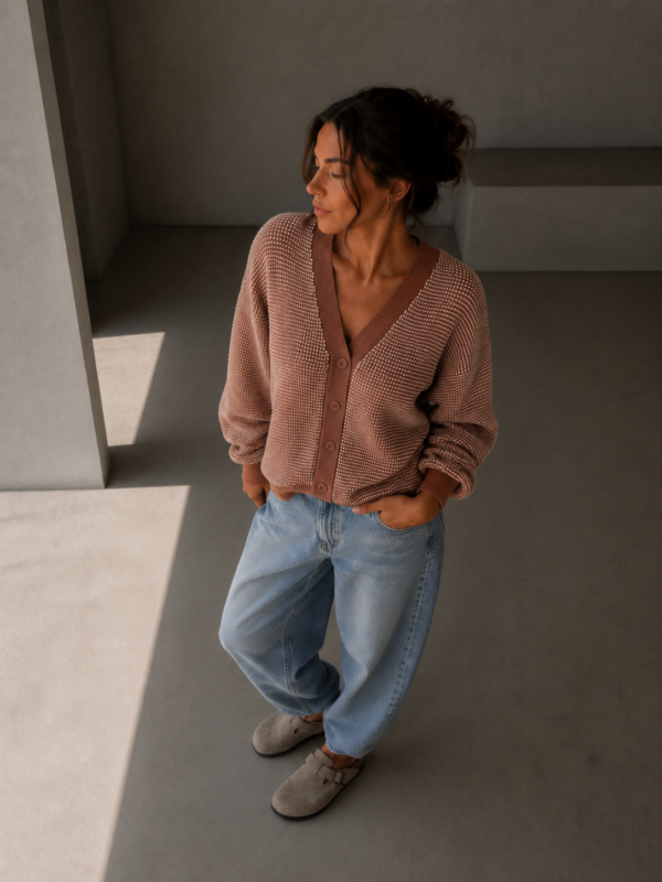sweter Duet - camel ecru
