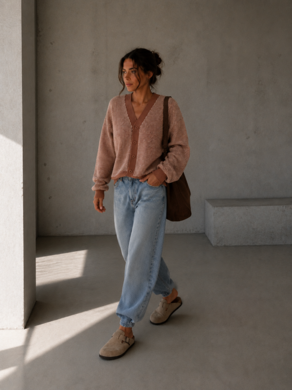 sweter Duet - camel ecru