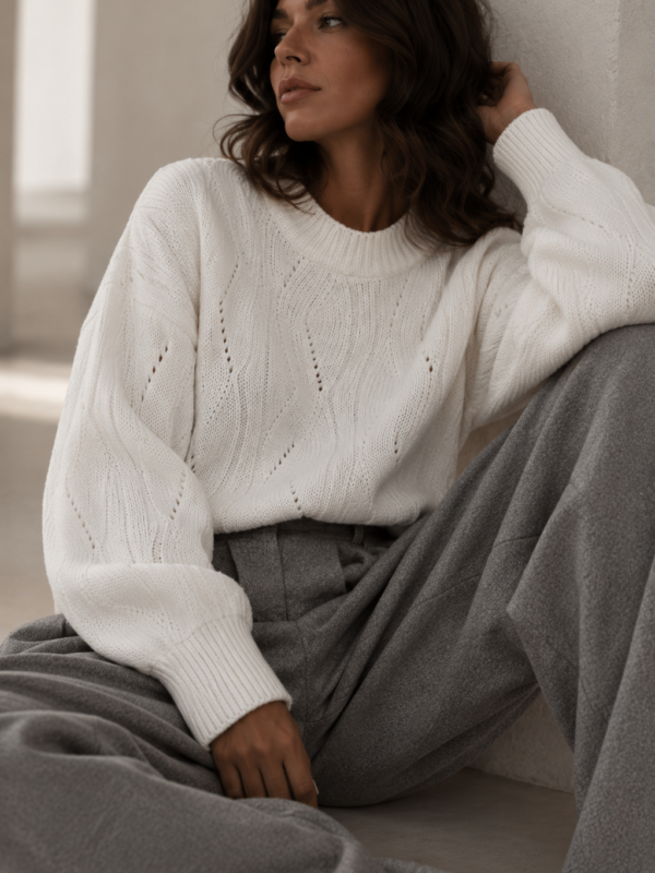 sweter Ivo - ecru