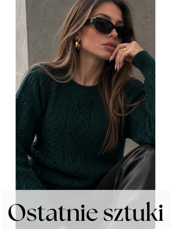 sweter Molly - butelkowa zieleń