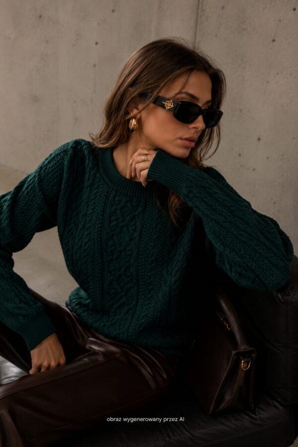 sweter Molly - butelkowa zieleń