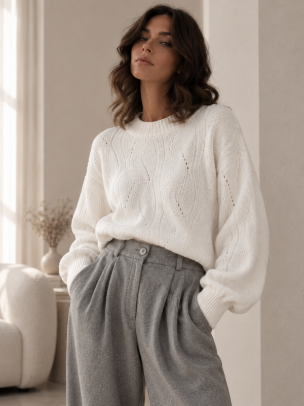 sweter Ivo - ecru