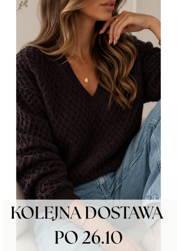 sweter Honey - czekolada - realizacja kolejnych zamówień po 26.10.2026 r.